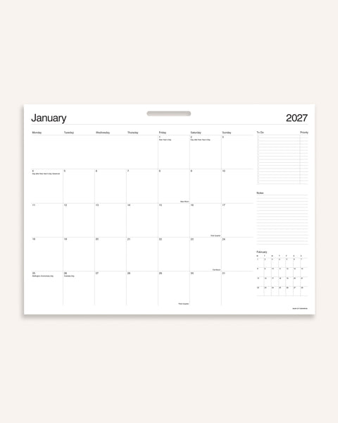 2027 Monthly Planner