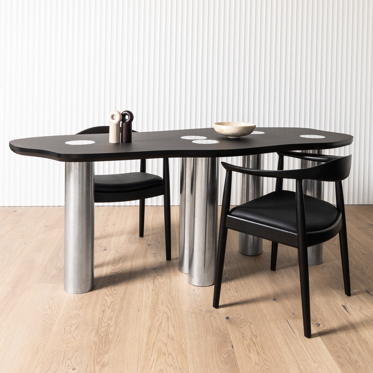 Blob Bollard Dining Table — Black
