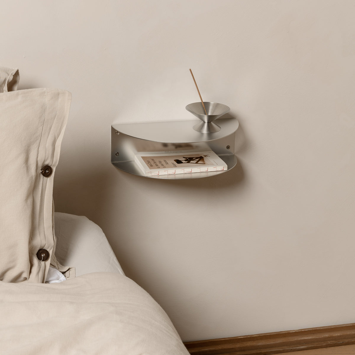 FOLD Bedside Table 300 — Anodised Aluminium