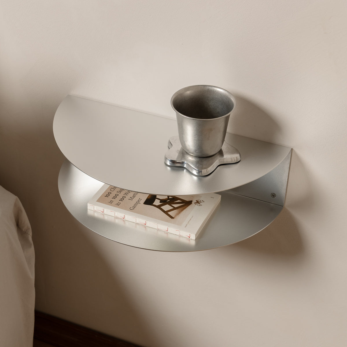 FOLD Bedside Table 400 — Anodised Aluminium