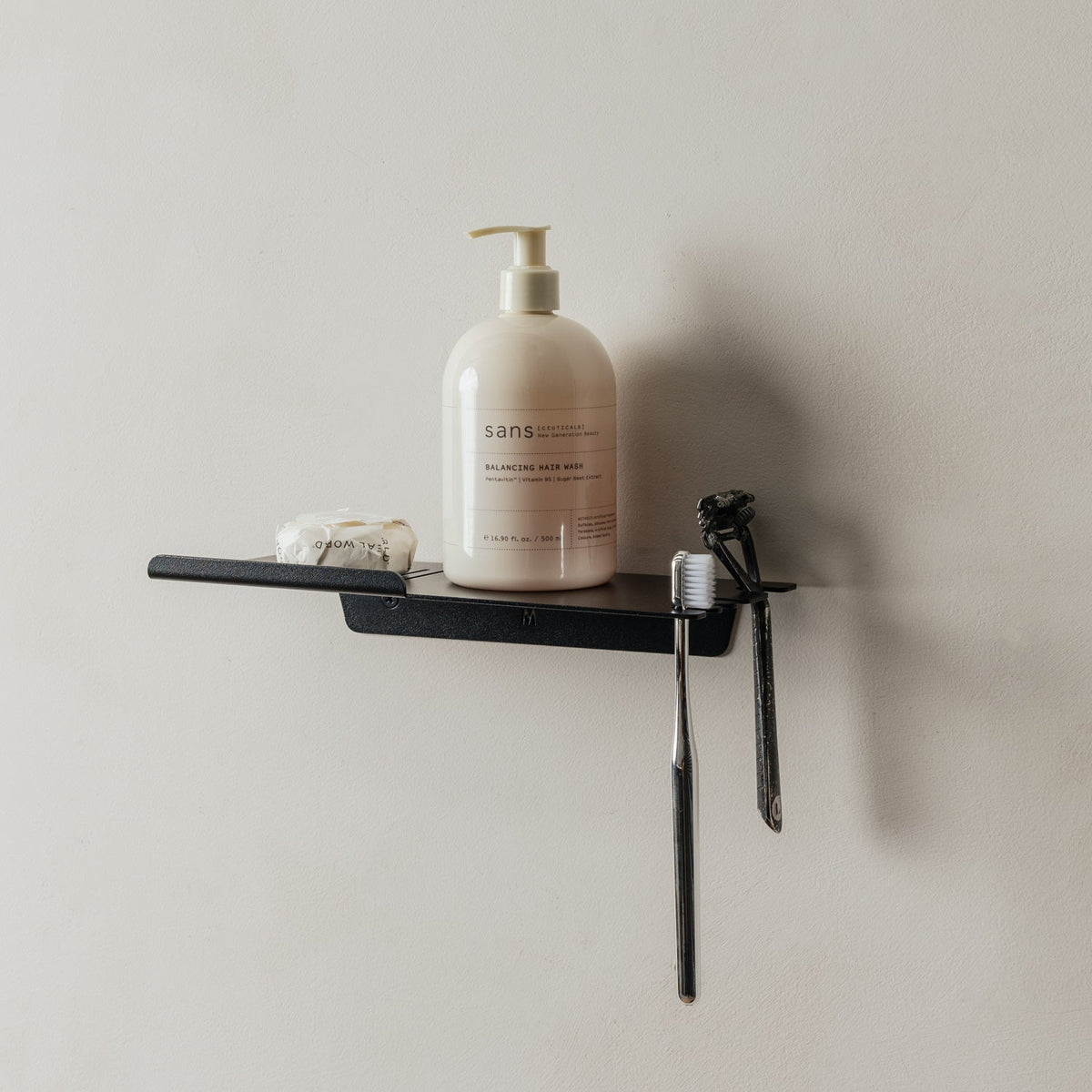 FOLD Shower Shelf 280 — Black
