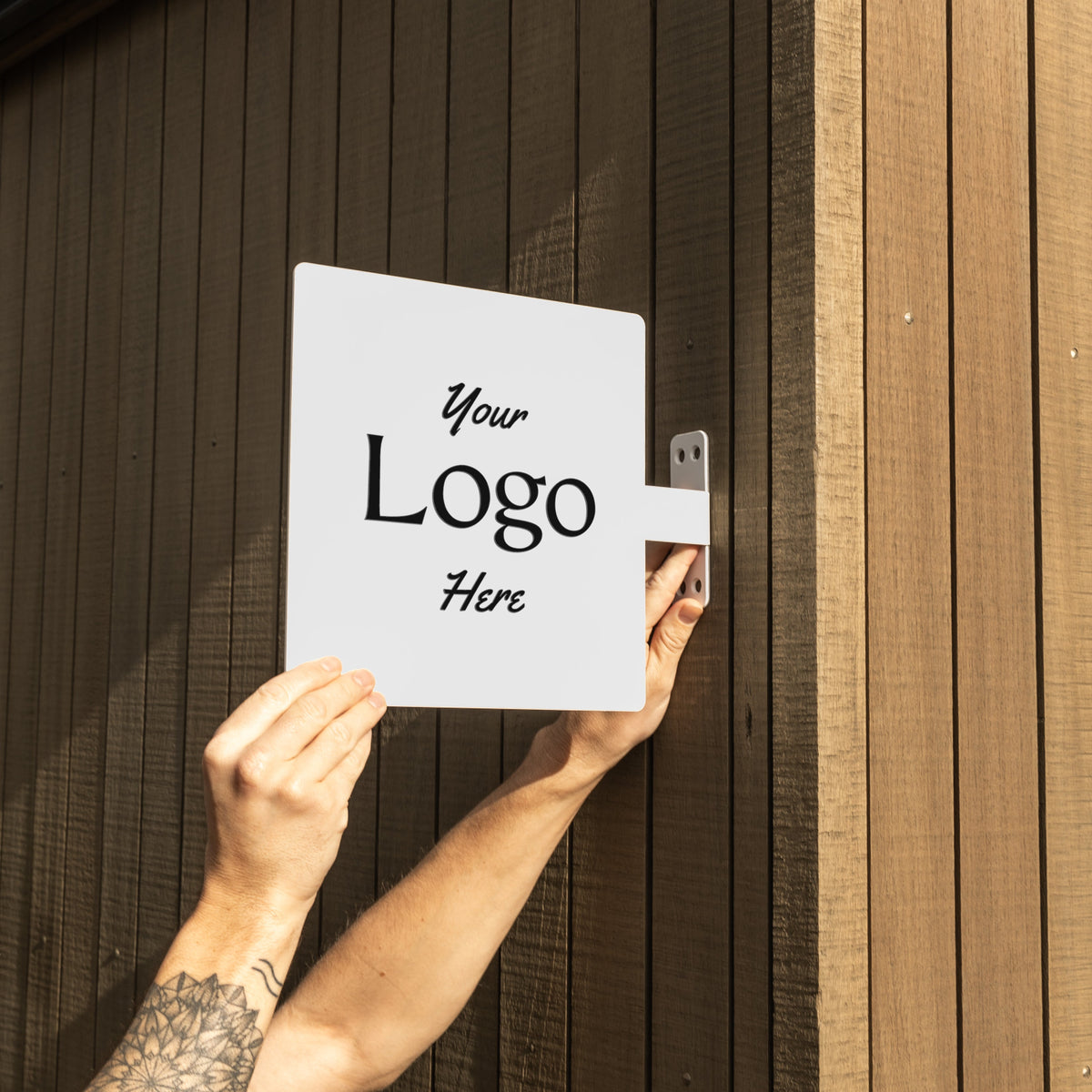FOLD Square Sign 250 — White