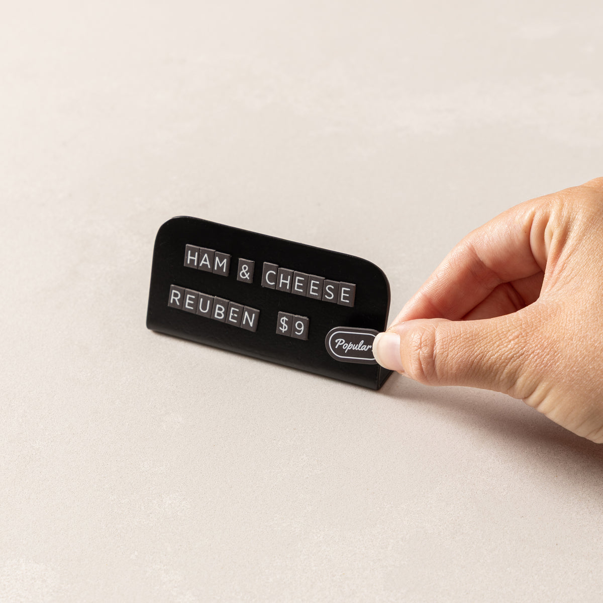 Black label with Black magnets