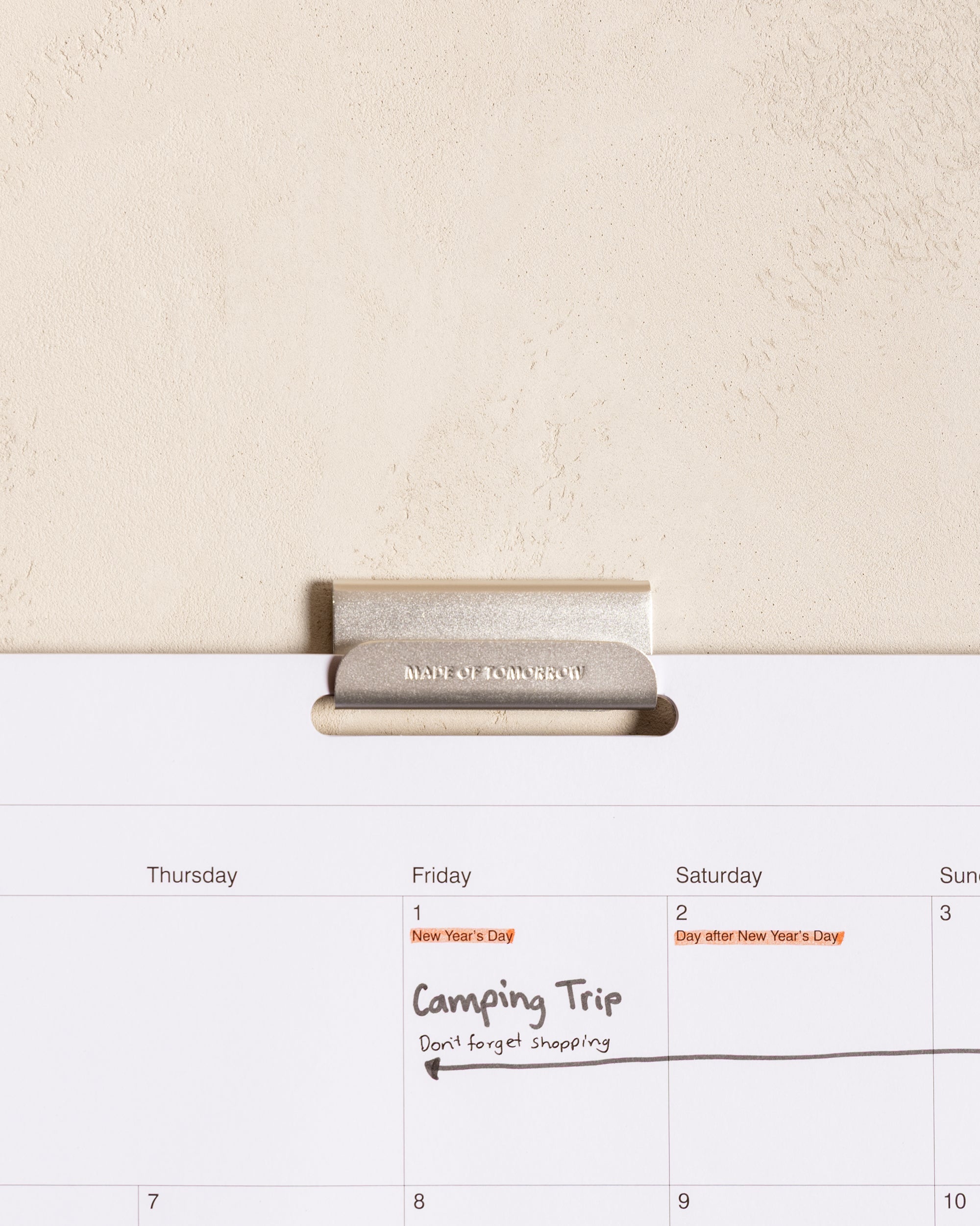 2027 Monthly Planner with aluminium display hook