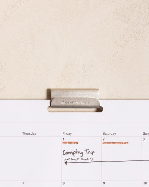 2027 Monthly Planner with aluminium display hook